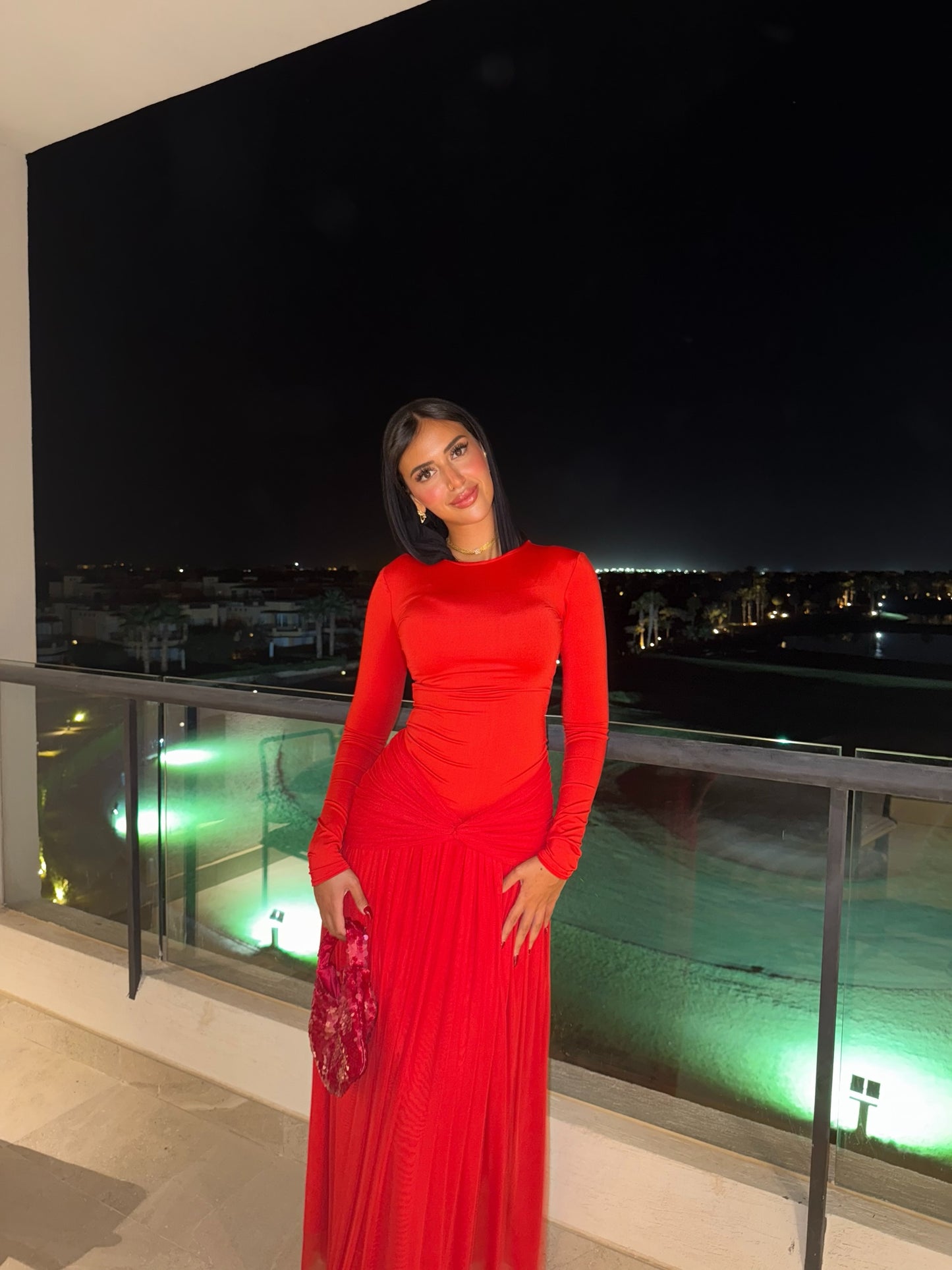 Sophia dress in red
