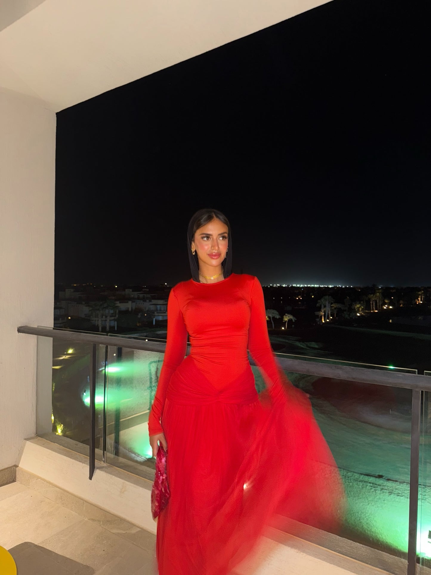 Sophia dress in red