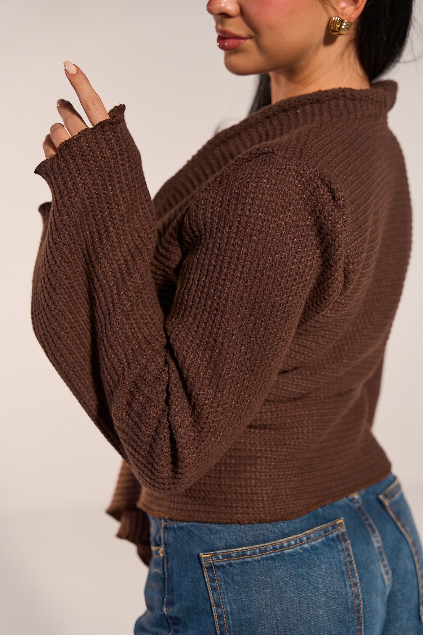The Cocoa Knit ā One Button Cardigan