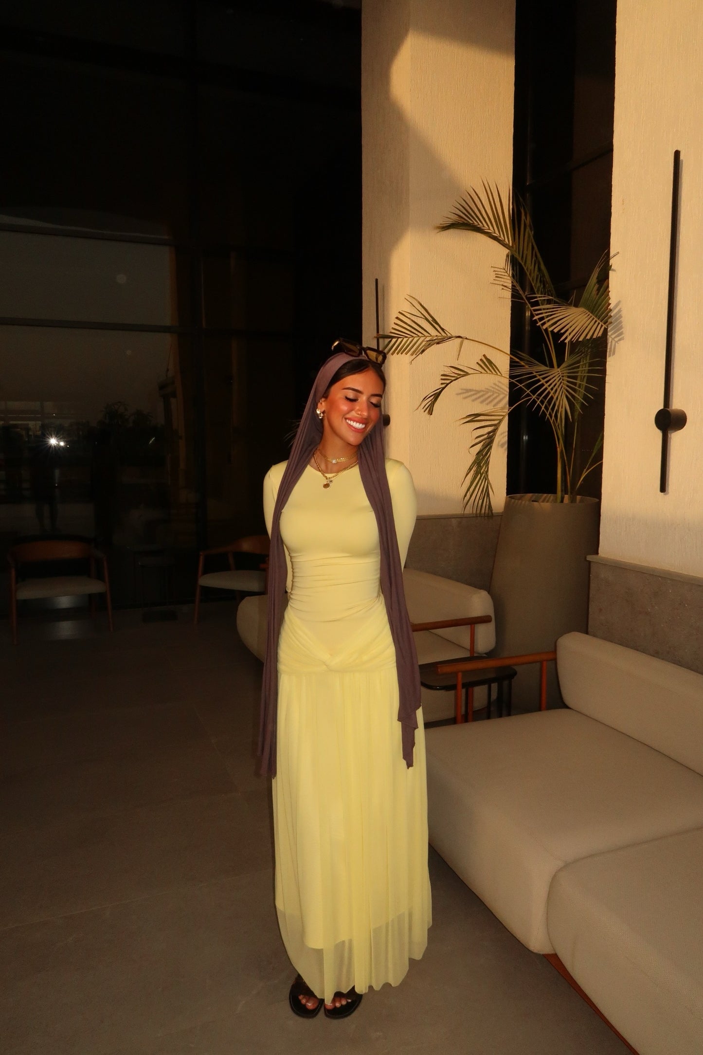 Sophia dress in yellow