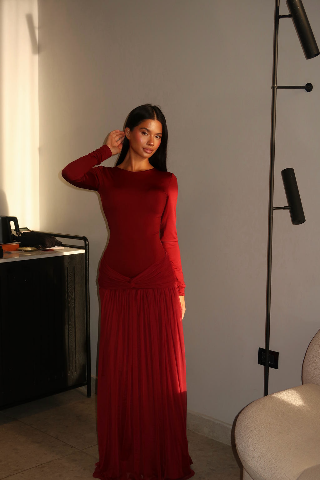Burgundy Sophia dress