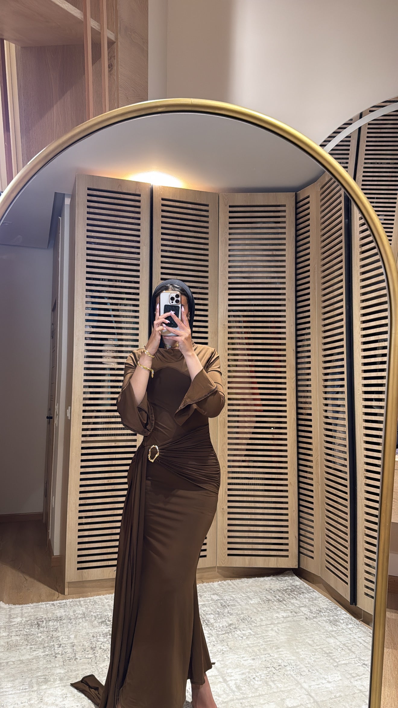 Chocolate brown wrap dress