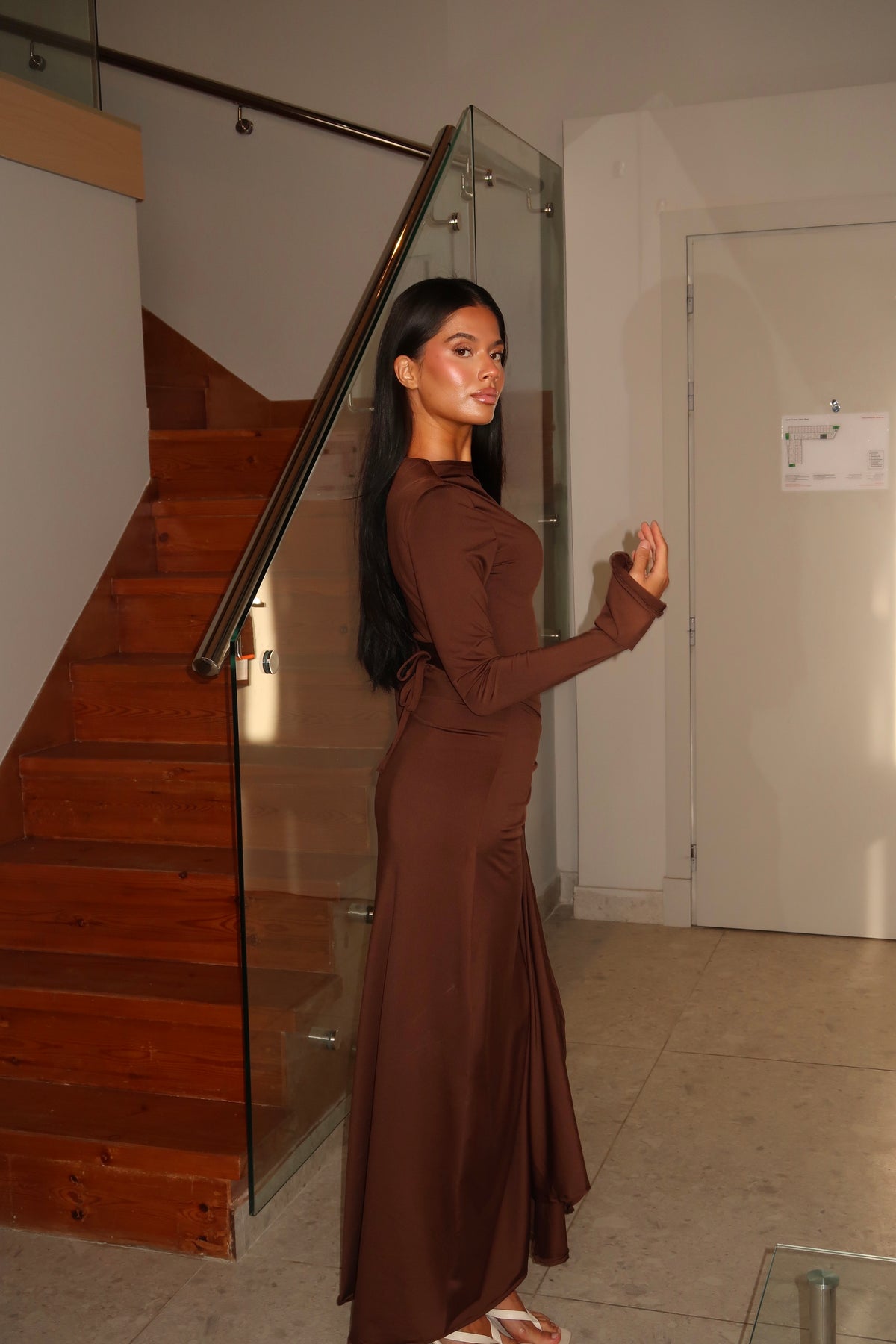 Roma Dress — Brown