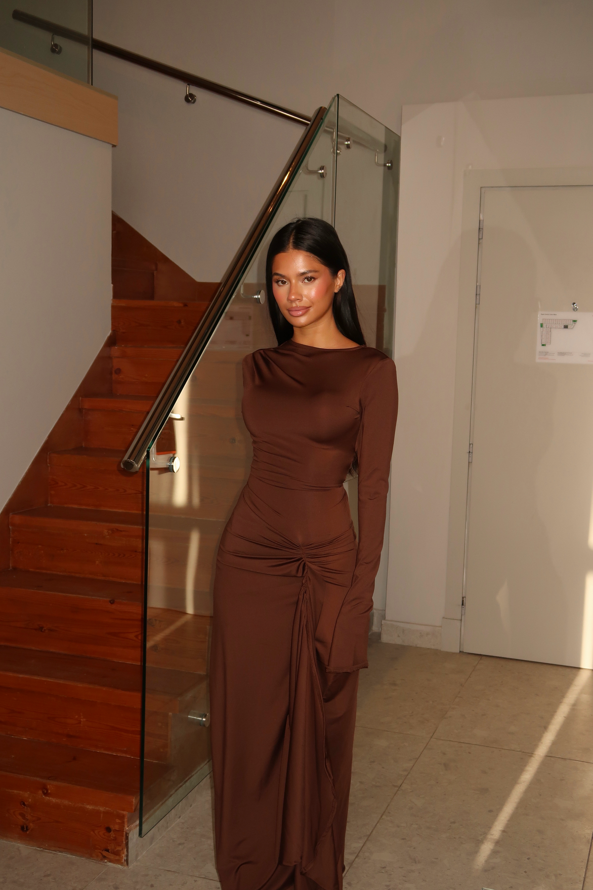 Roma Dress — Brown
