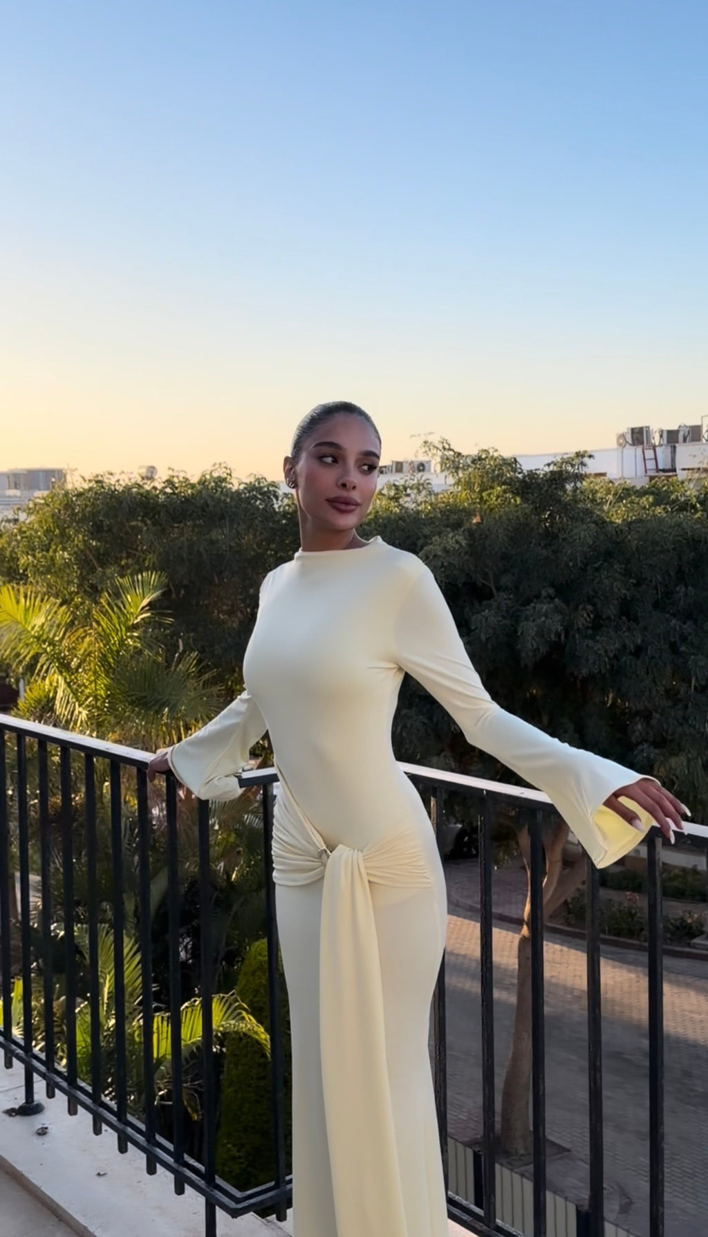 Butter yellow Wrap dress