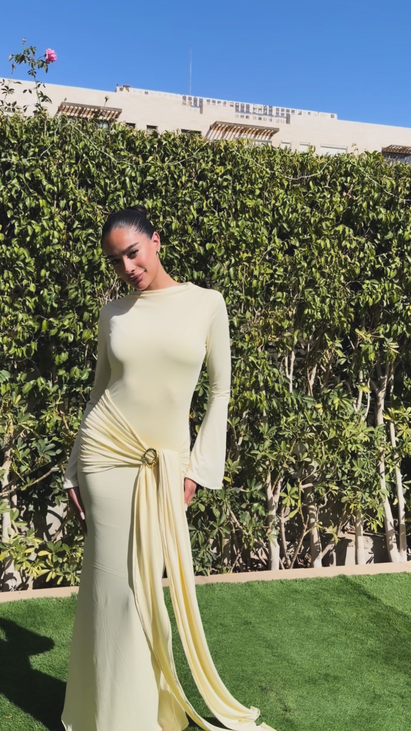 Butter yellow Wrap dress