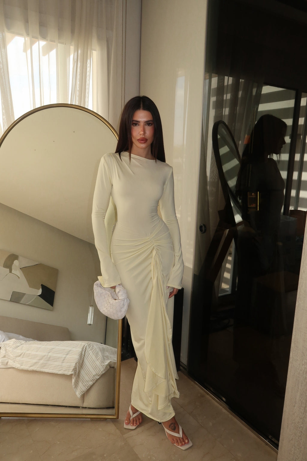Butter yellow Roma Dress