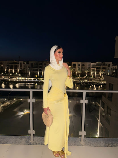 Butter yellow Wrap dress