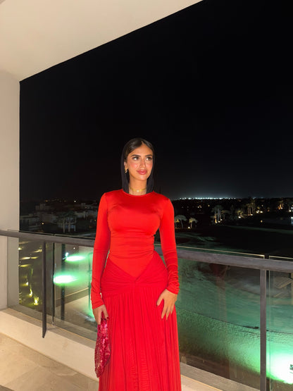 Sophia dress in red
