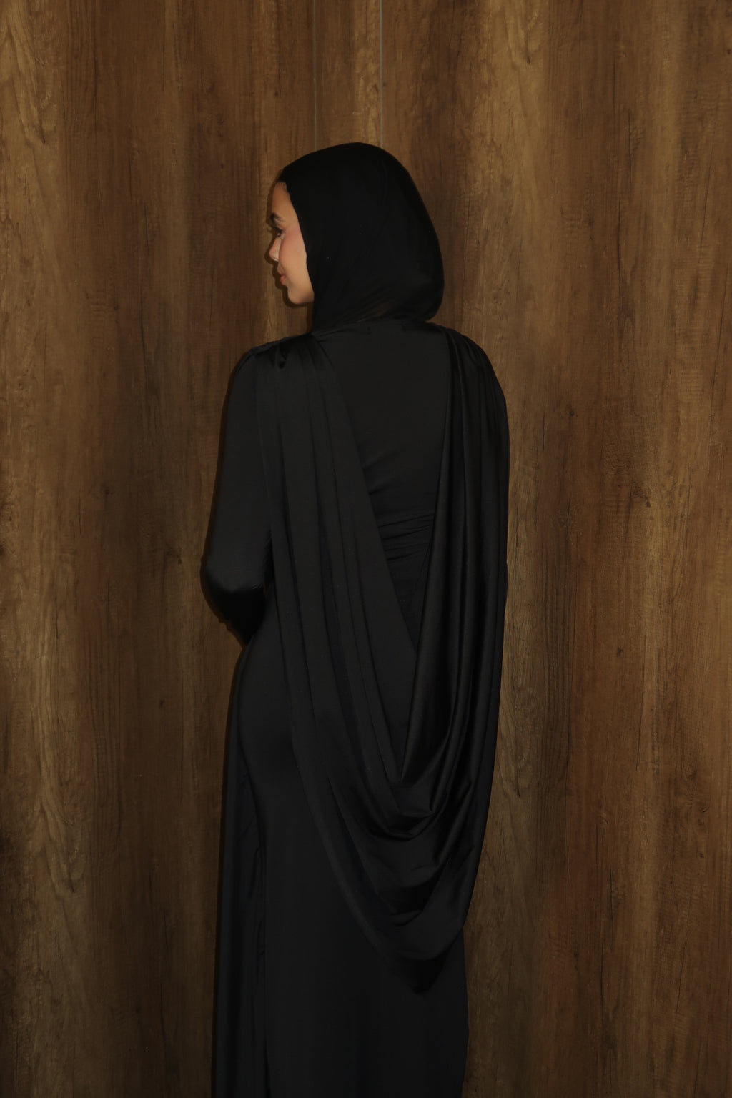 Black | The Athena Draped Dress