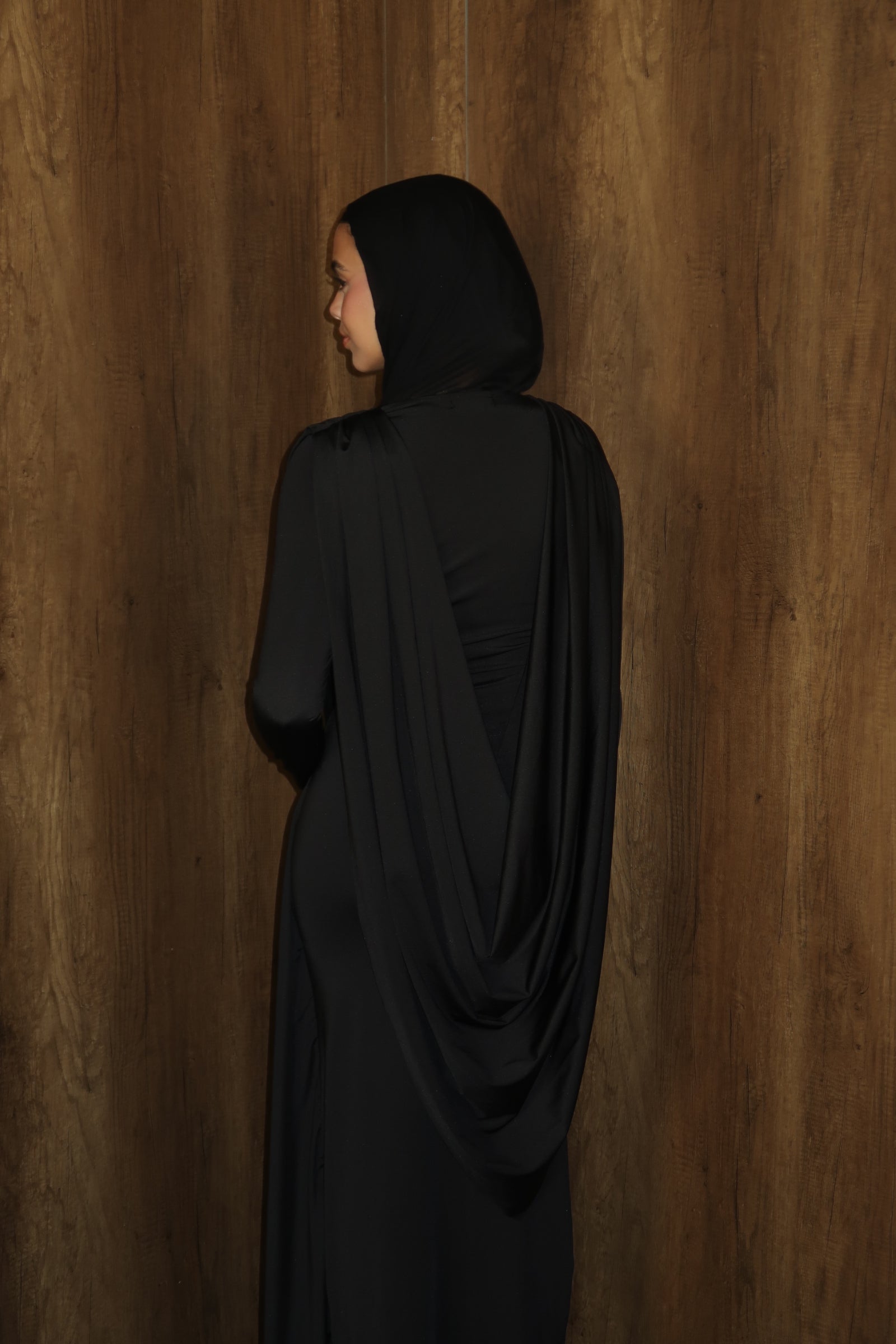 Black | The Athena Draped Dress