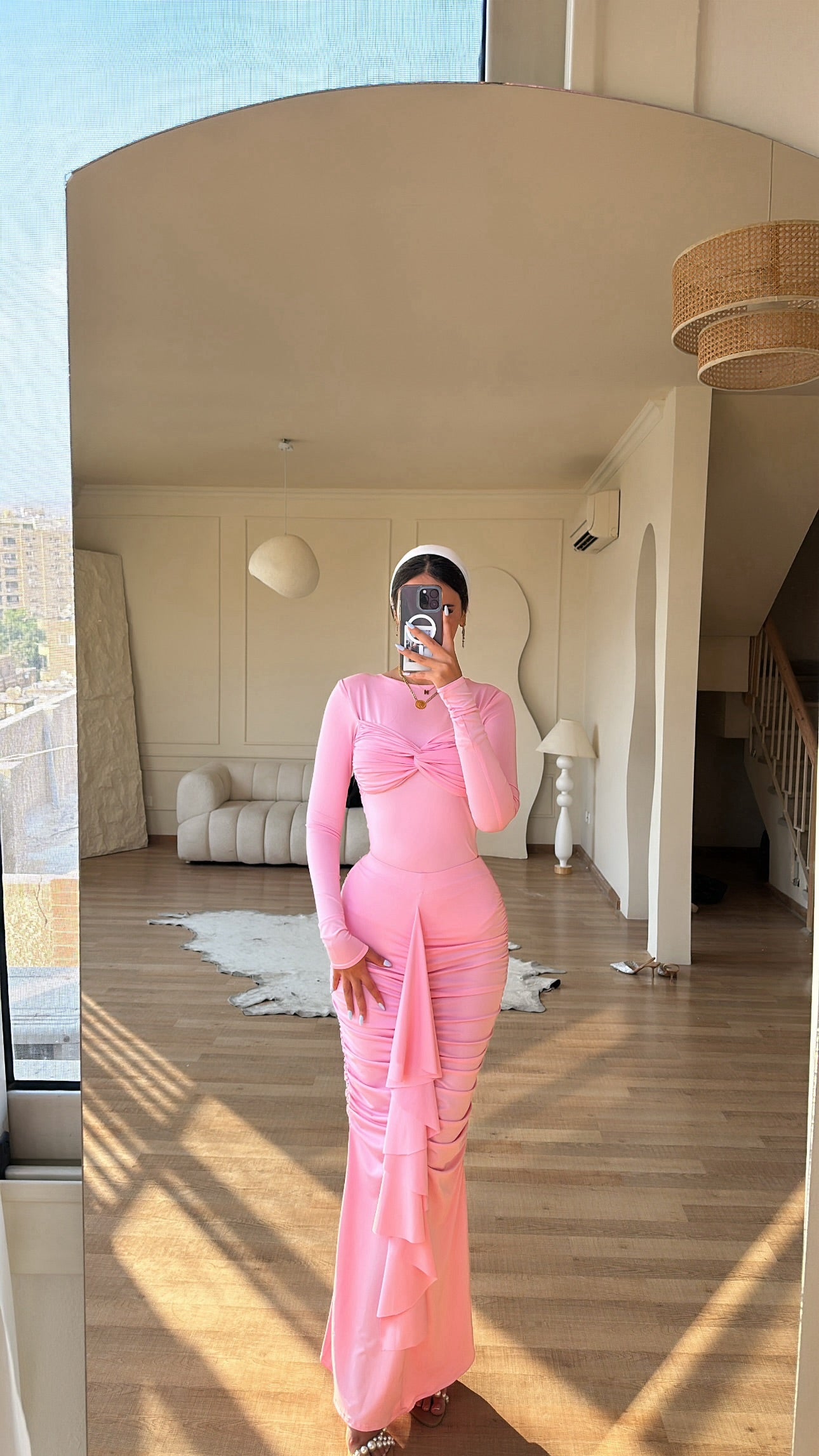 Twist-front bodysuit