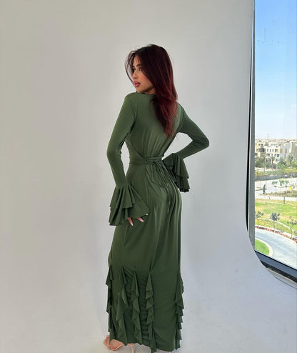 Ruffle J dress