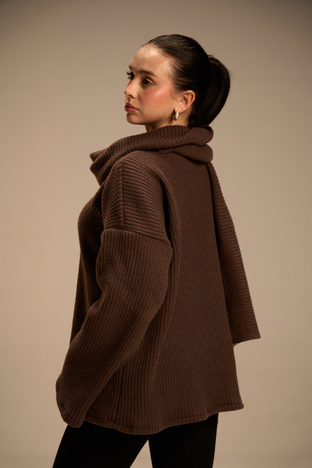 The Scarfed Knit pullover