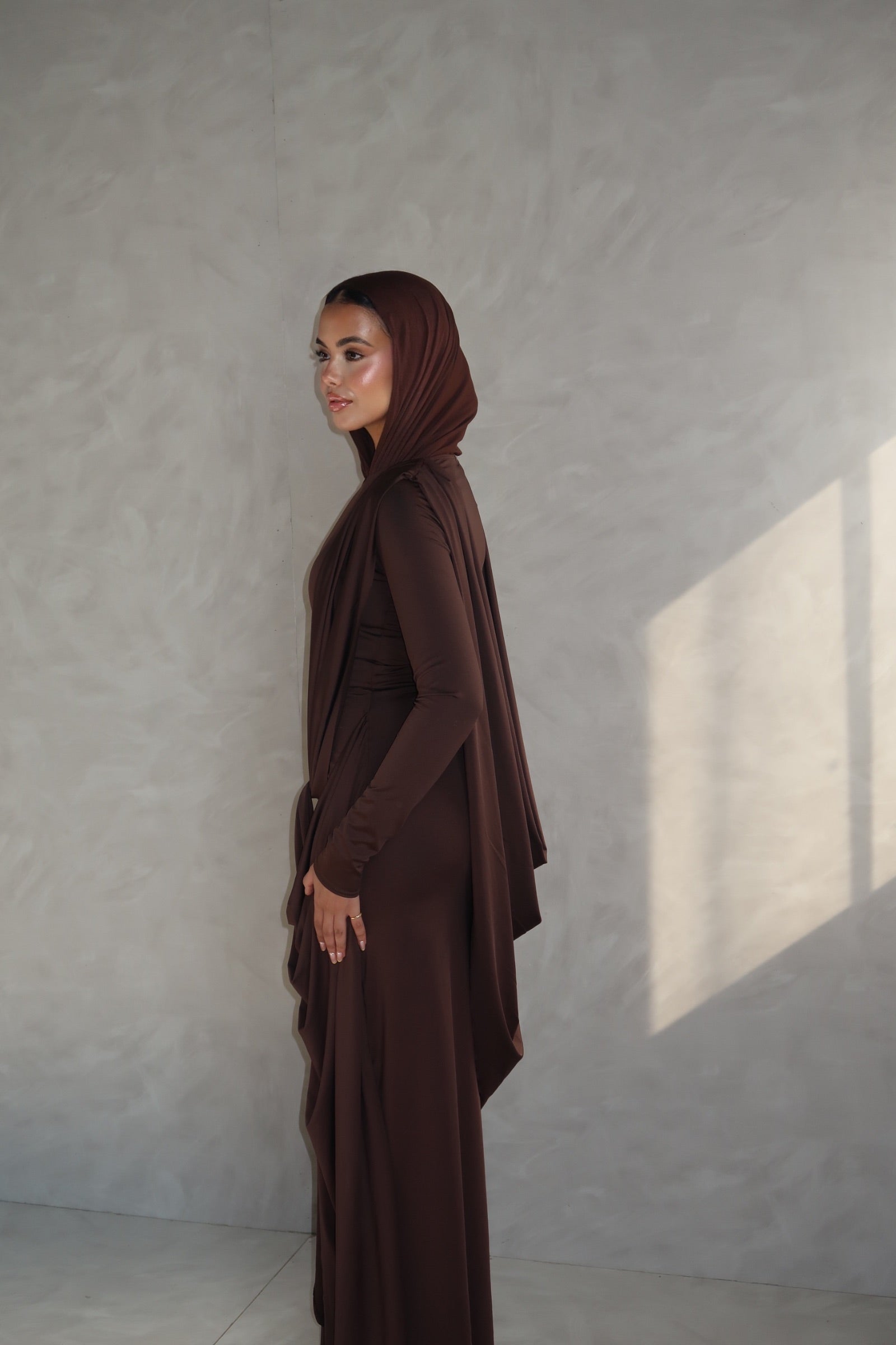 Brown | The Athena Draped Dress