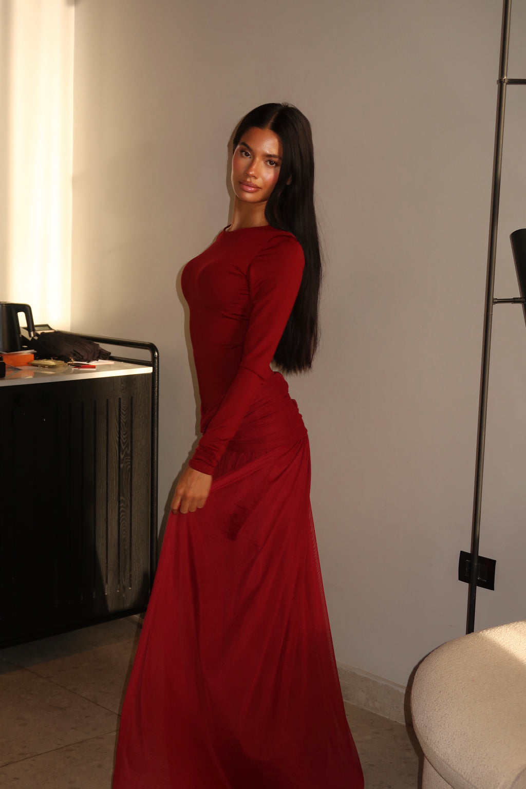 Burgundy Sophia dress