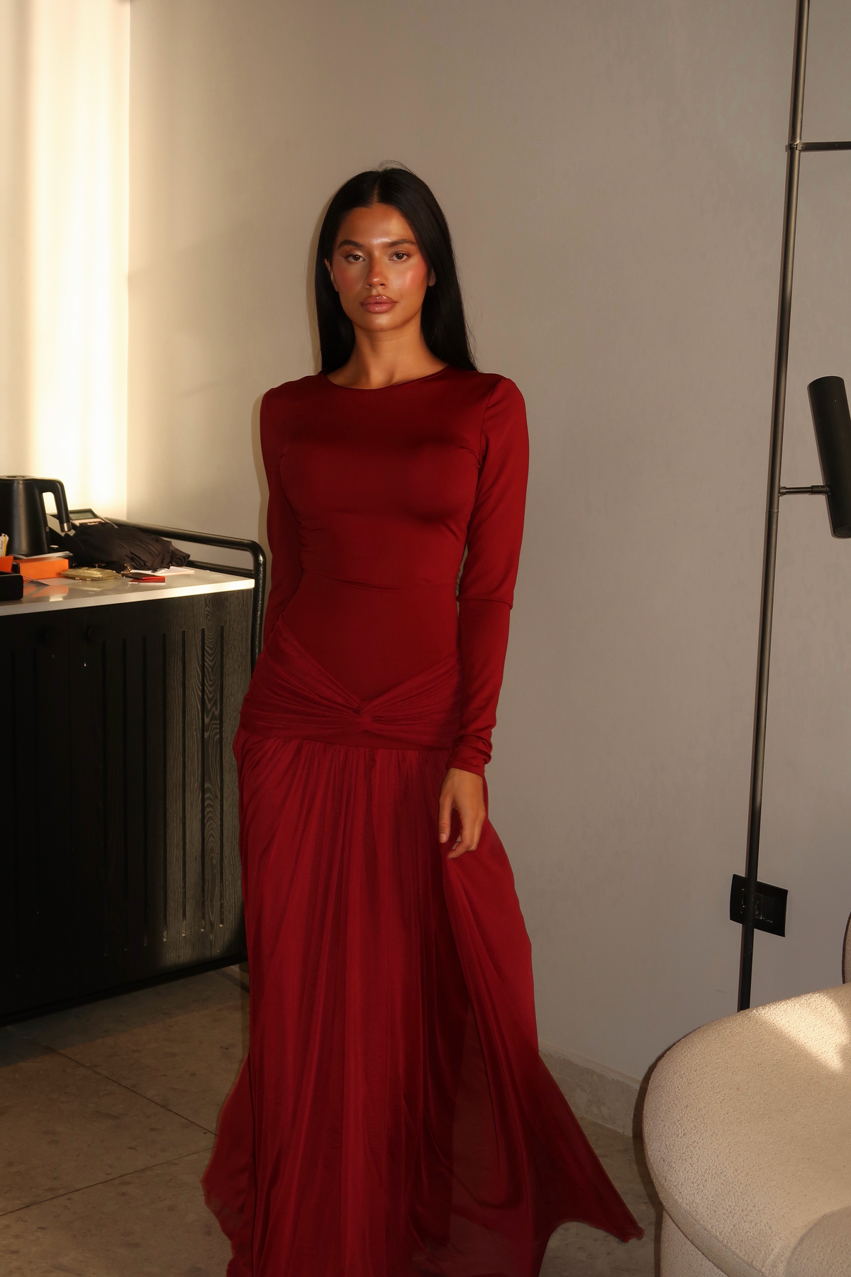 Burgundy Sophia dress