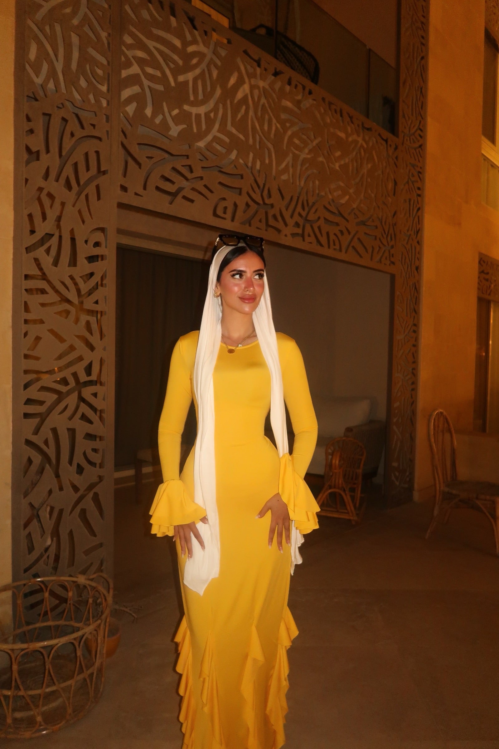 Ruffle J Dress — Canary Yellow – JJ's Designs Ruffle J Dress — Canary Yellow – JJ's Designs