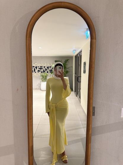 Butter yellow Wrap dress
