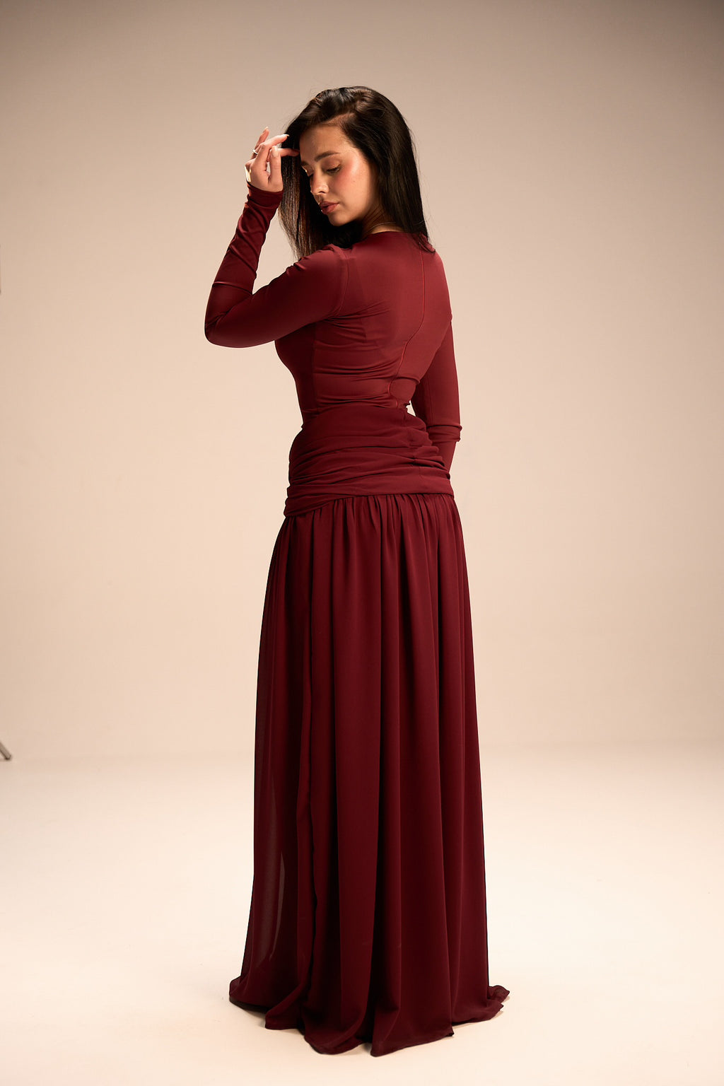 Burgundy Sophia dress
