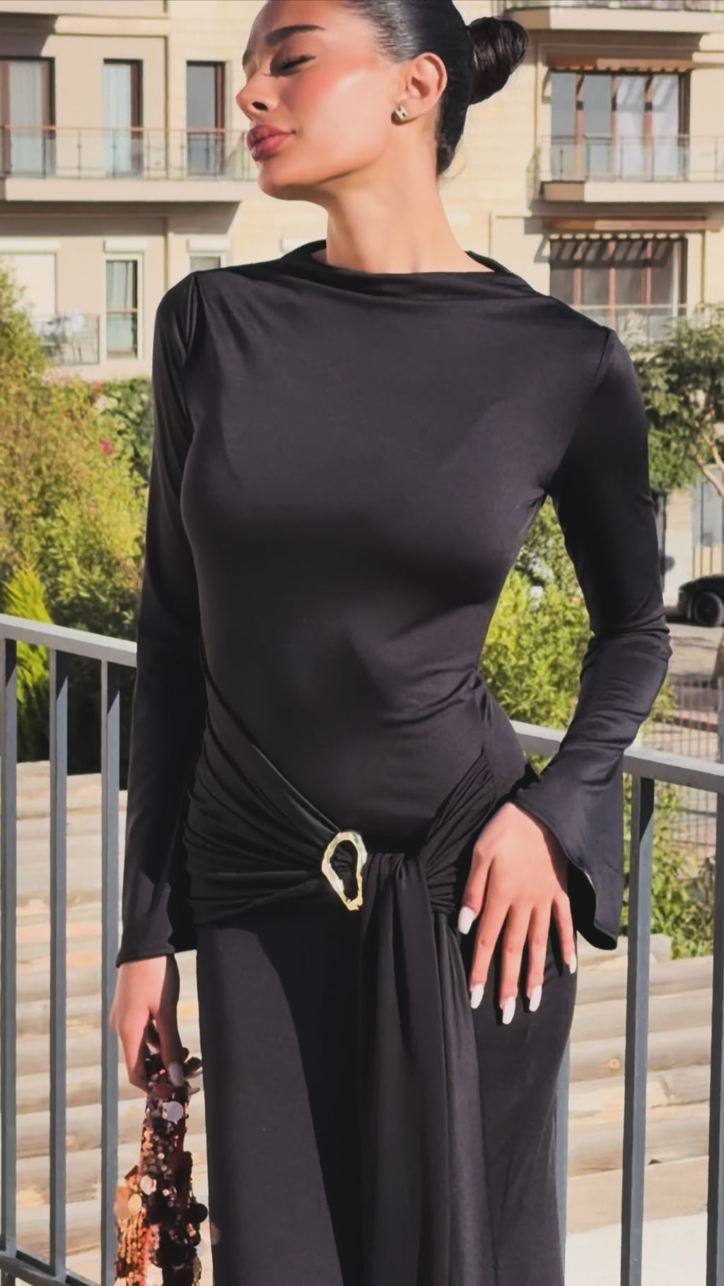 Black Wrap dress