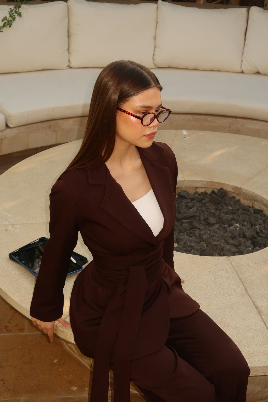 The Brown Belted Suit