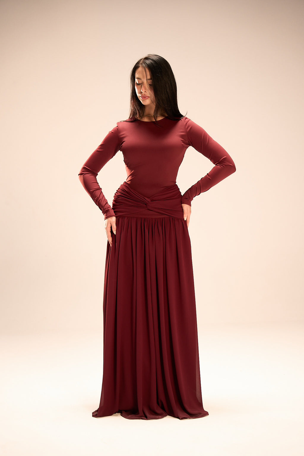 Burgundy Sophia dress