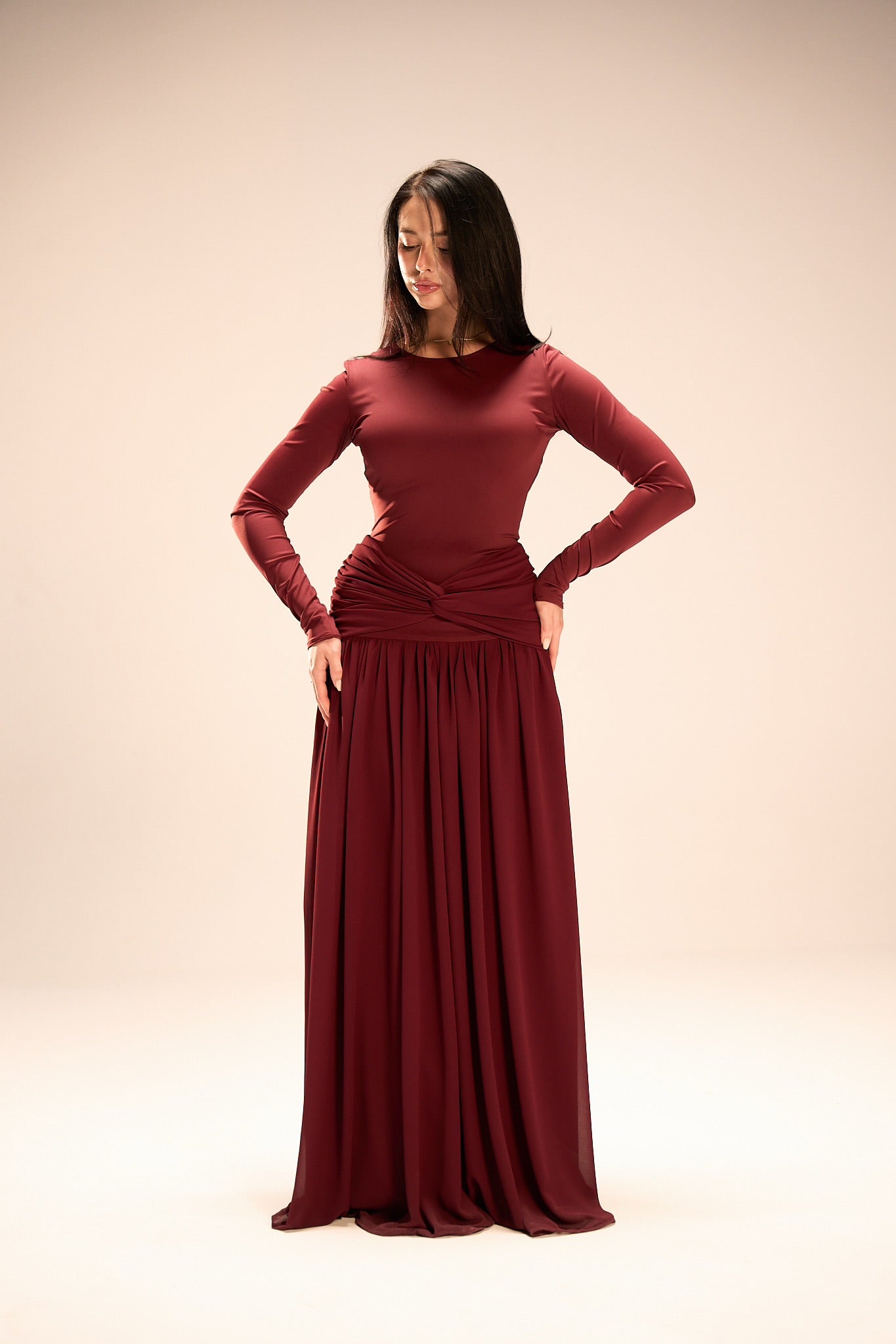 Burgundy Sophia dress