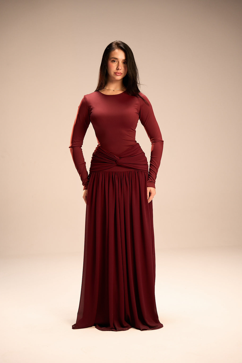 Burgundy Sophia dress
