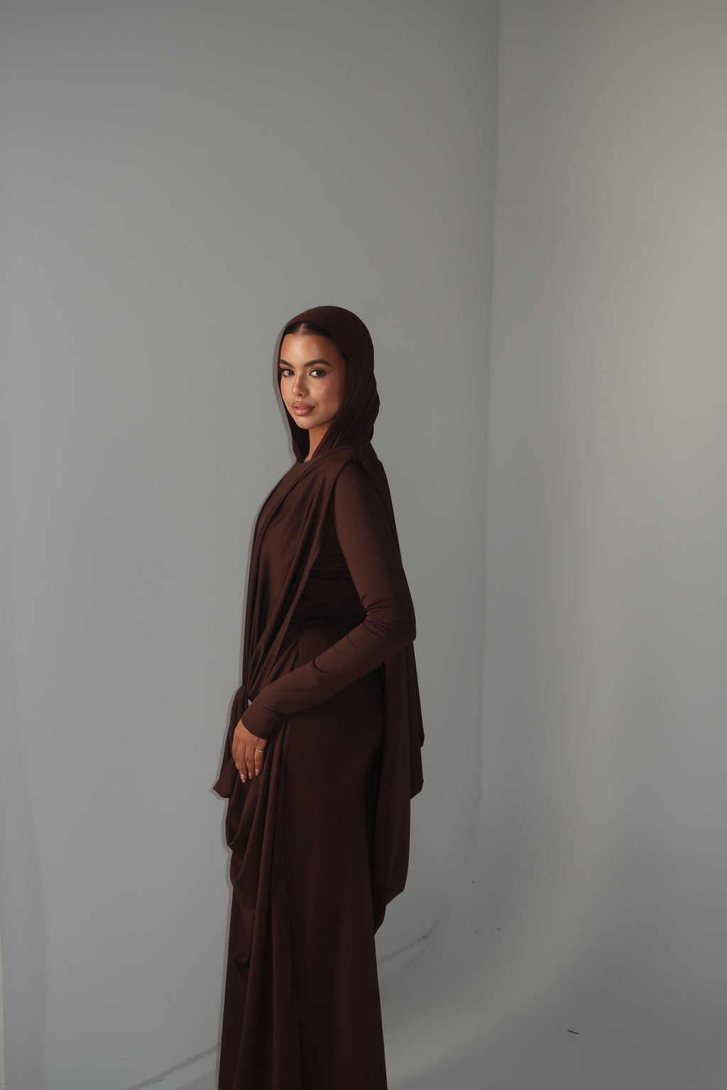 Brown | The Athena Draped Dress