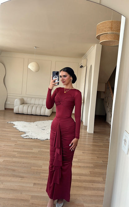 Twist-front bodysuit