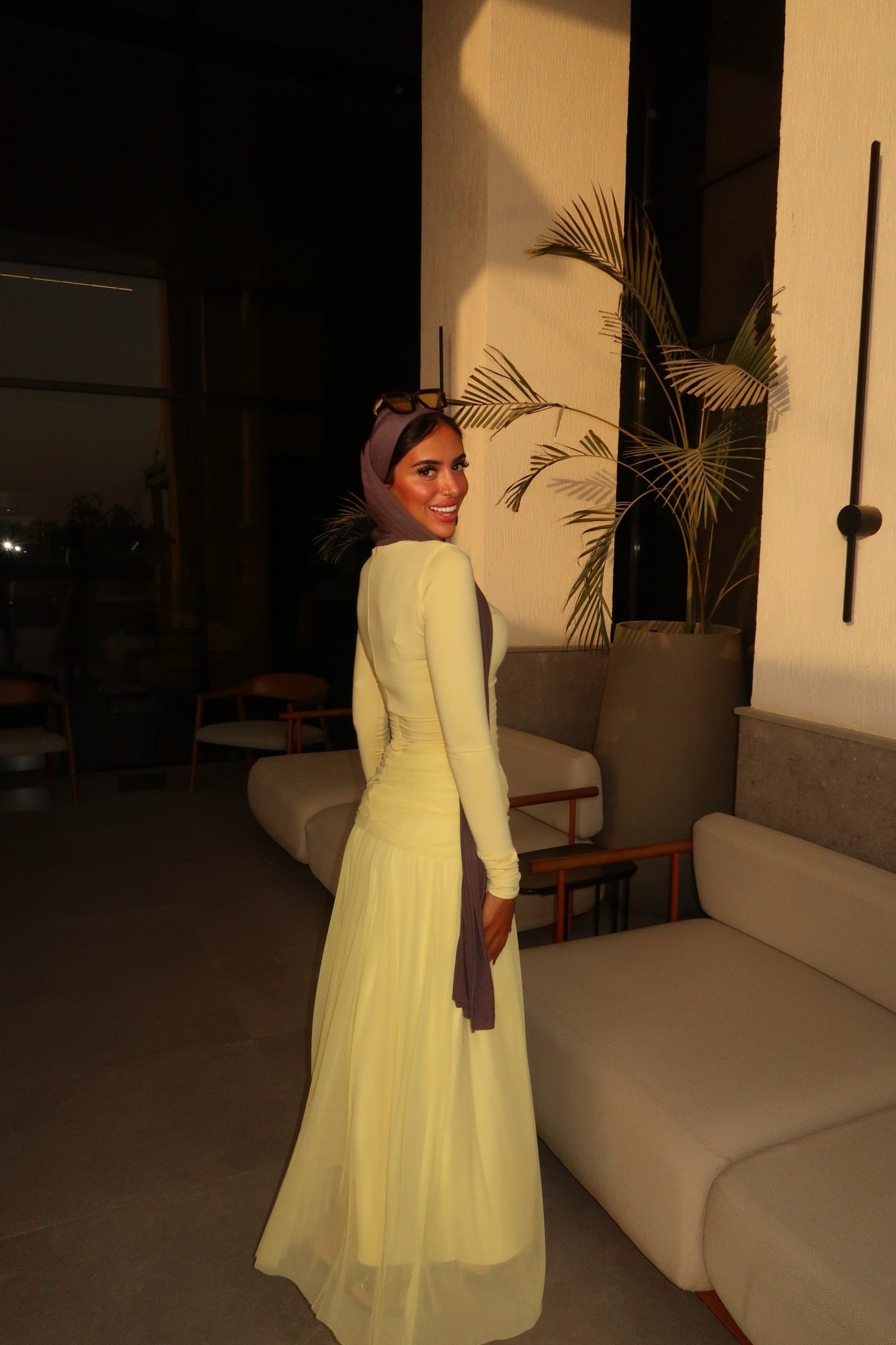 Sophia dress in yellow