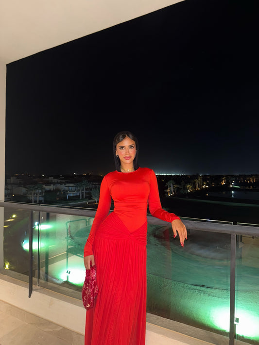 Sophia dress in red