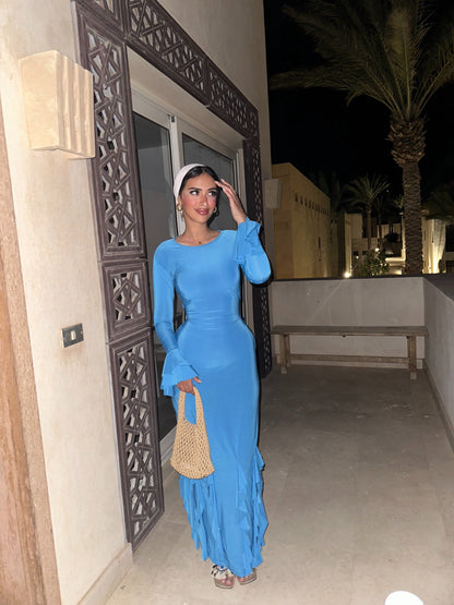 Ruffle J dress