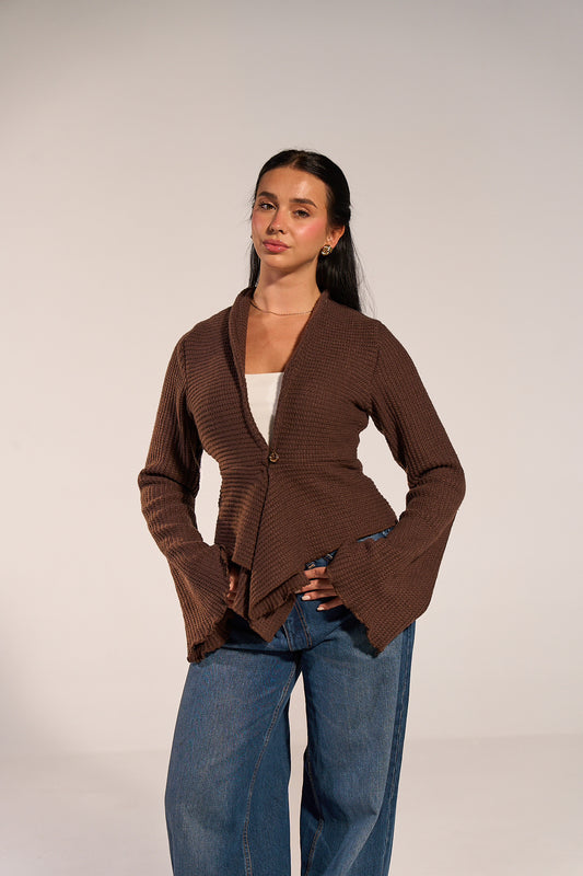 The Cocoa Knit — One Button Cardigan