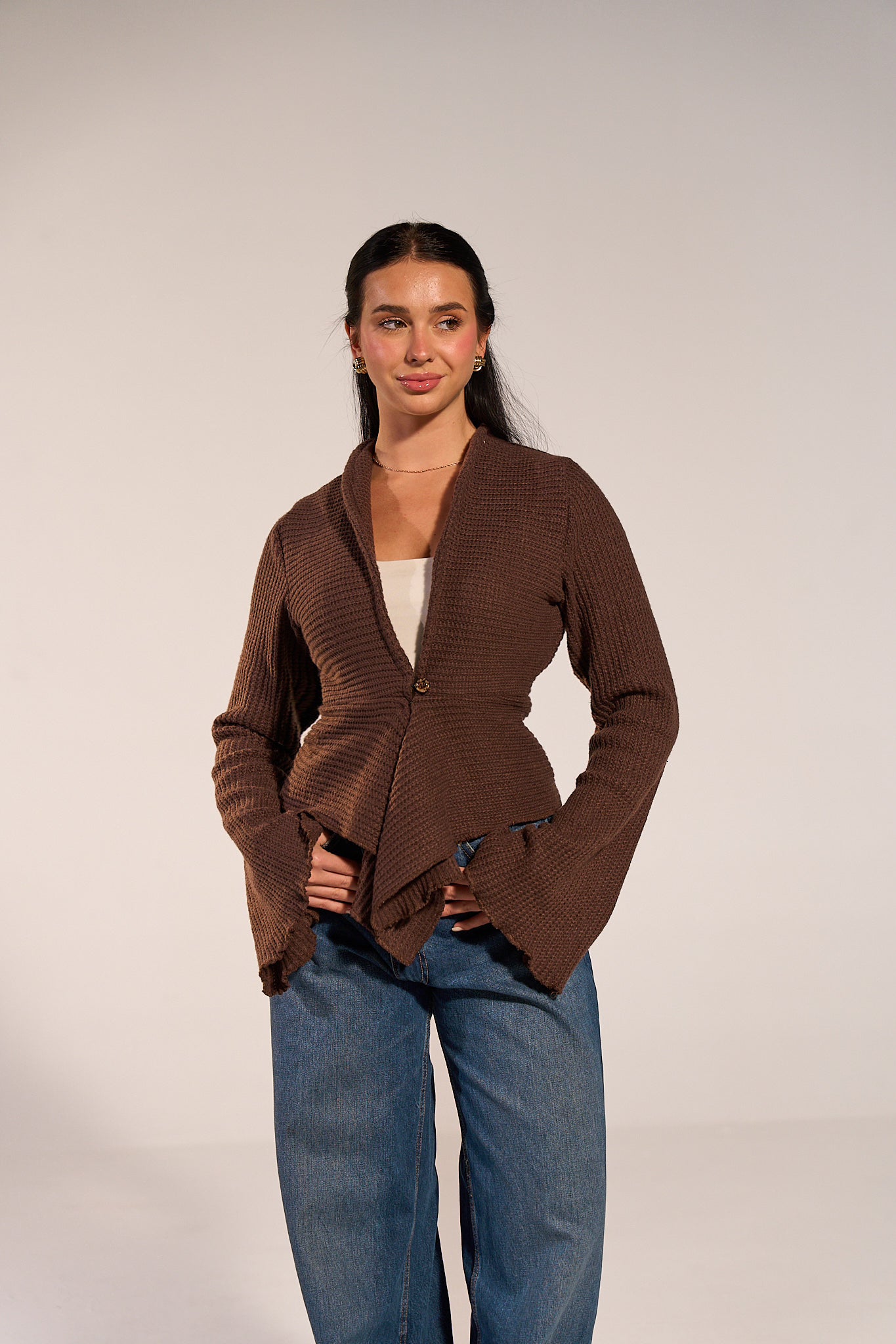 The Cocoa Knit — One Button Cardigan