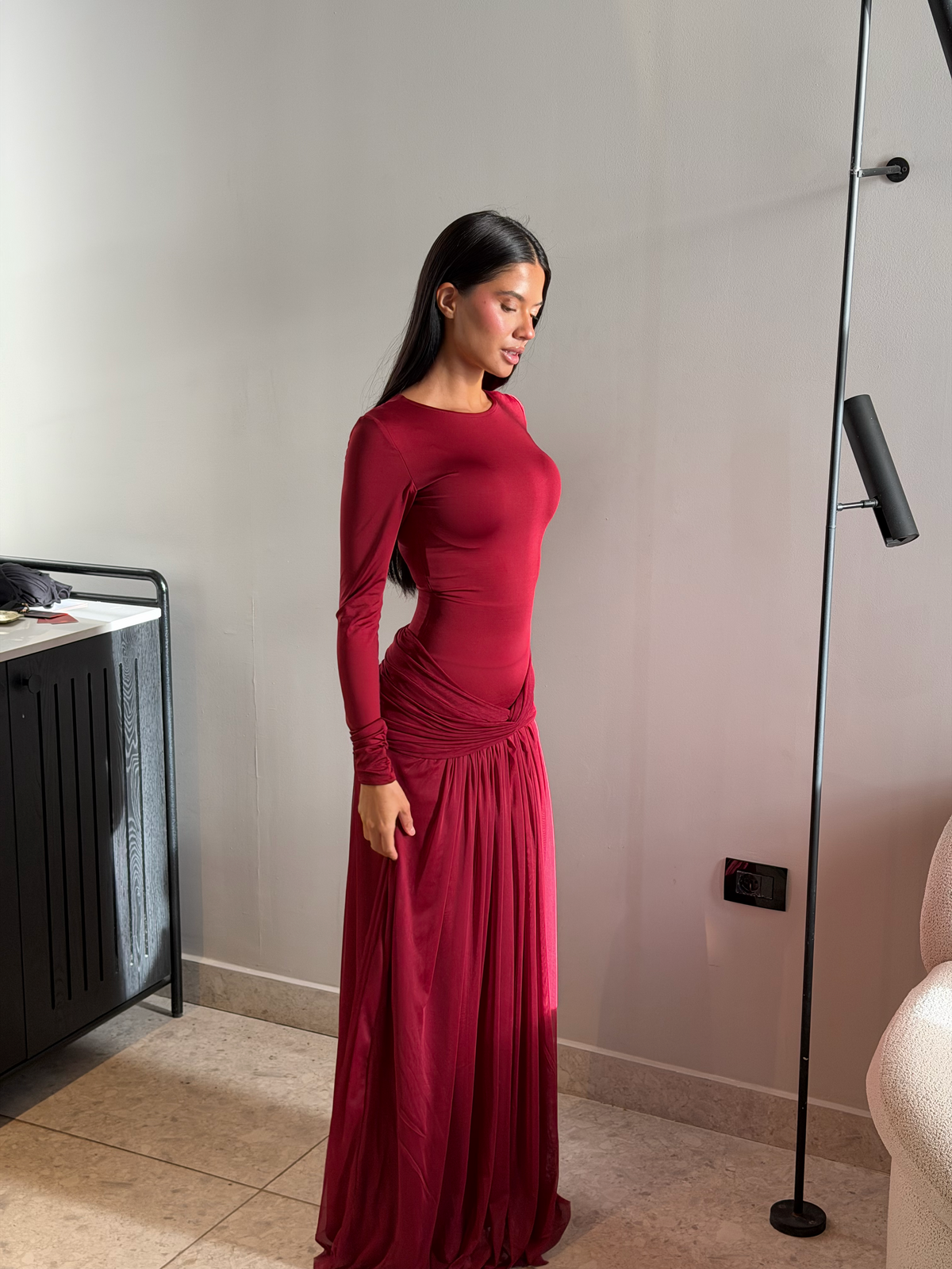 Burgundy Sophia dress