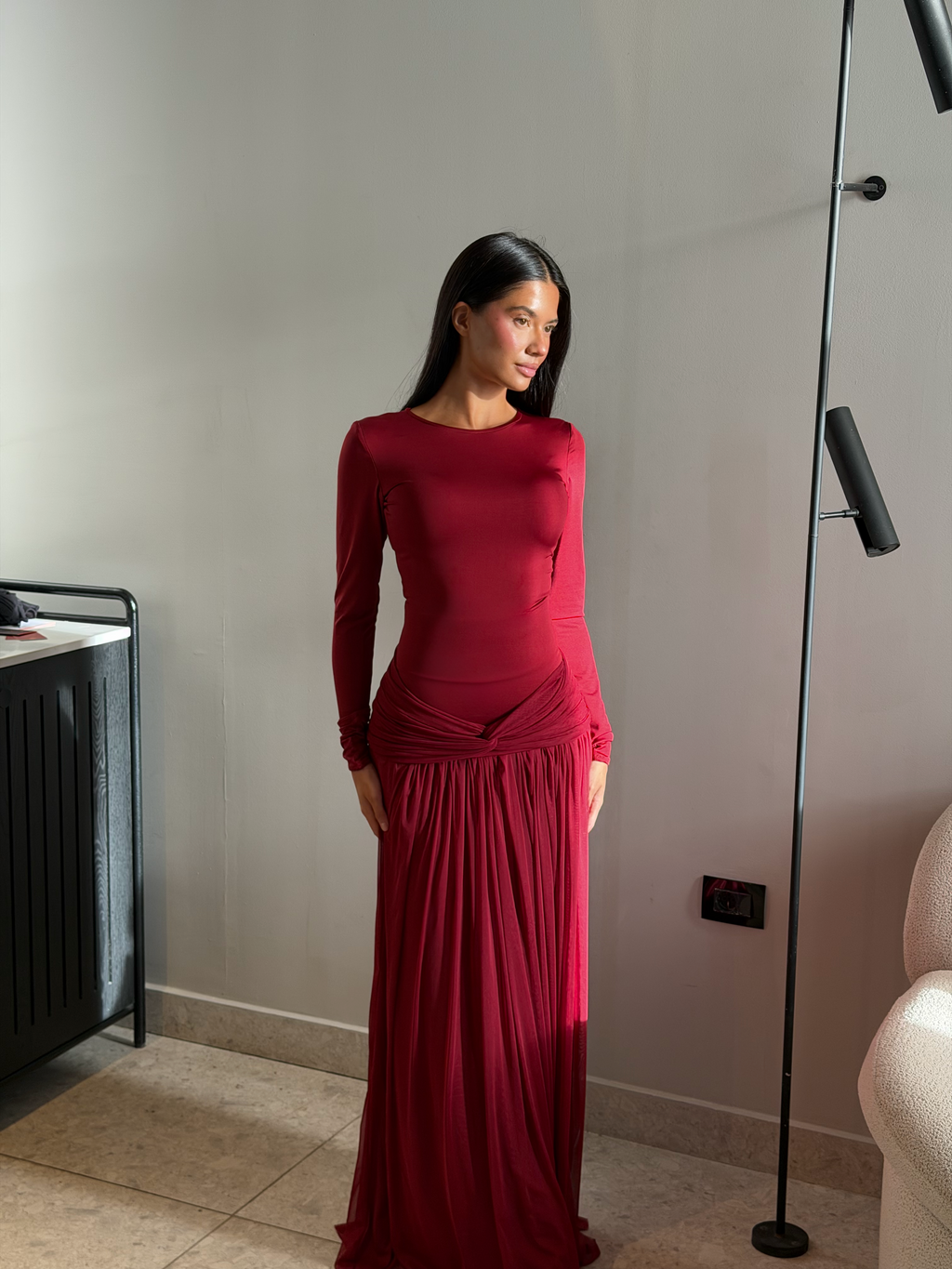 Burgundy Sophia dress