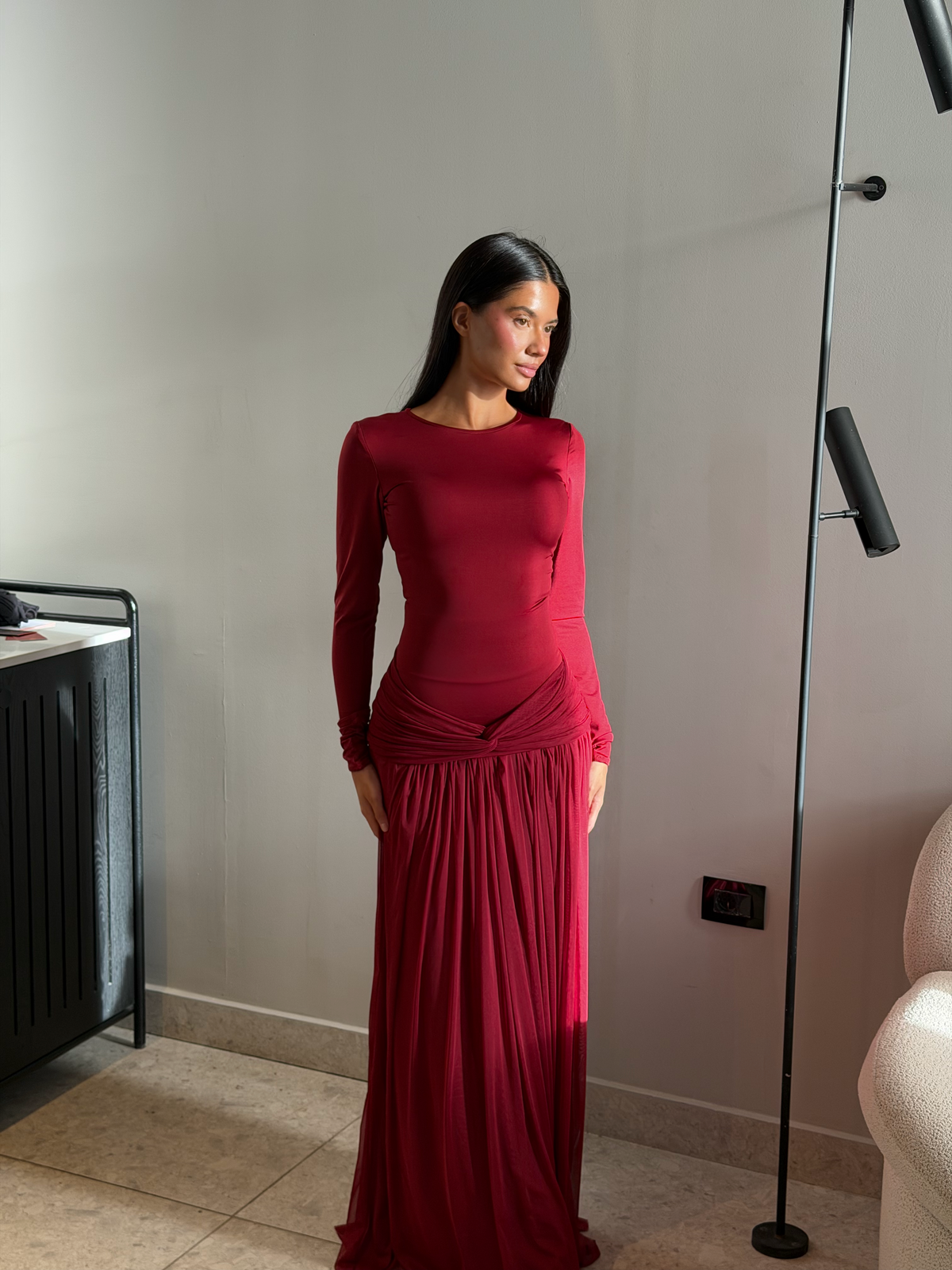 Burgundy Sophia dress
