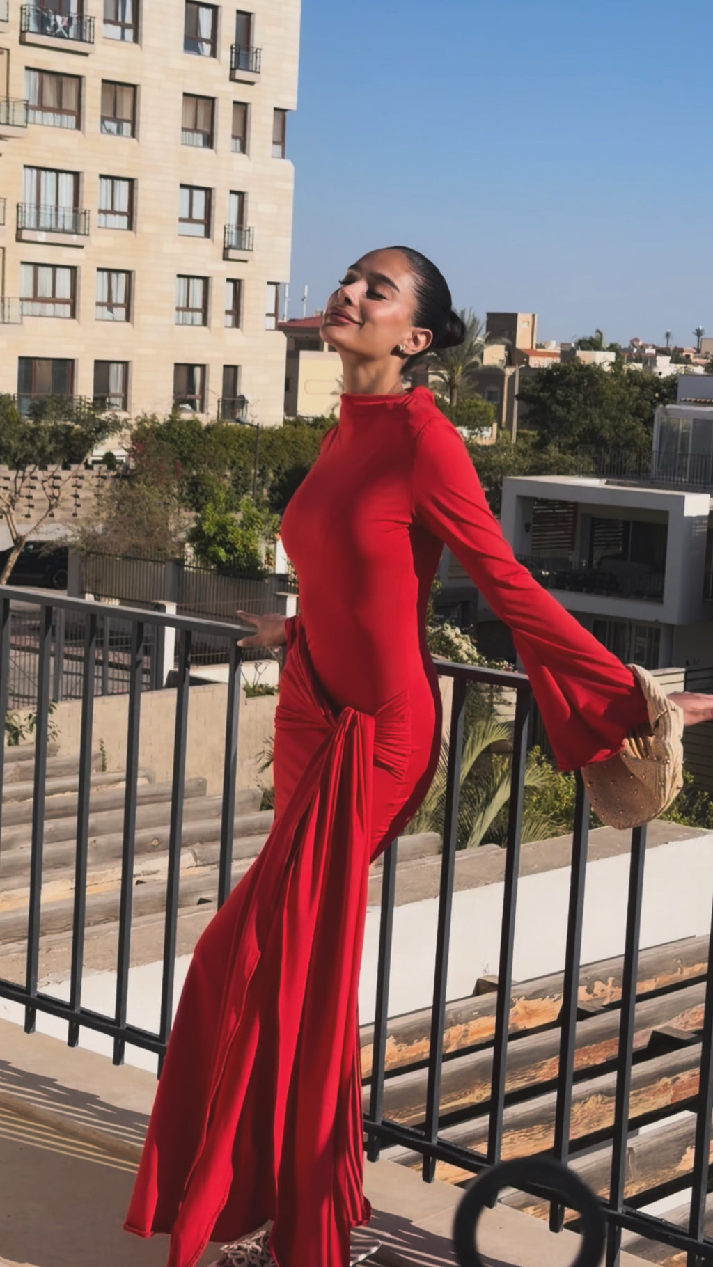 Hot Red Wrap Dress