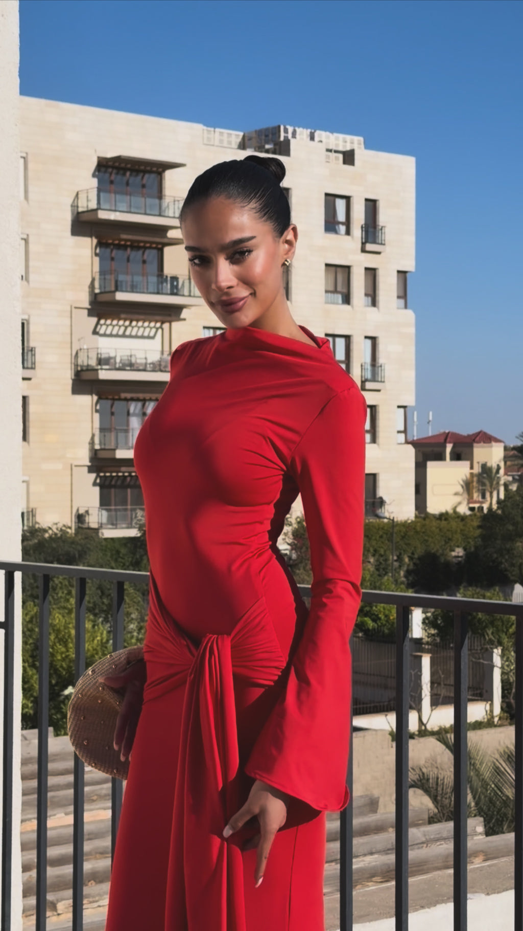 Hot Red Wrap Dress
